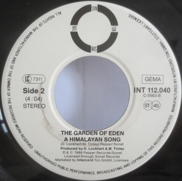 The Garden Of Eden : The Garden Of Eden (7", Single)