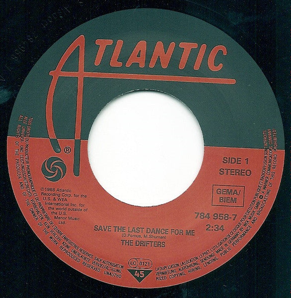 The Drifters : Save The Last Dance For Me / Under The Boardwalk (7", Single, RE)