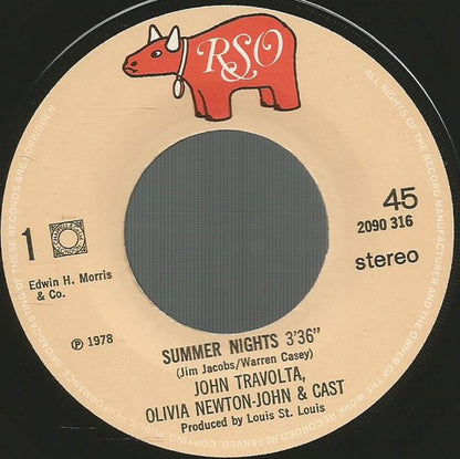 John Travolta & Olivia Newton-John : Summer Nights (7", Single)