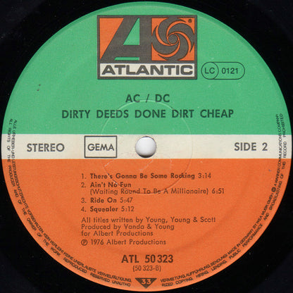 AC/DC : Dirty Deeds Done Dirt Cheap (LP, Album, RE)