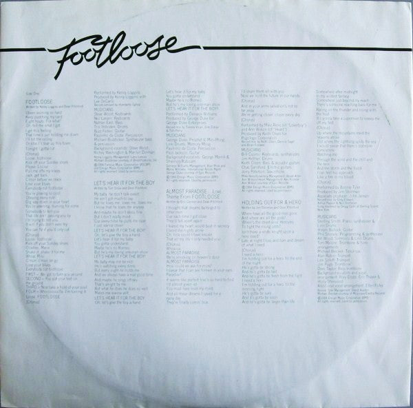 Various : Footloose (Original Soundtrack Of The Paramount Motion Picture) (LP, Album)