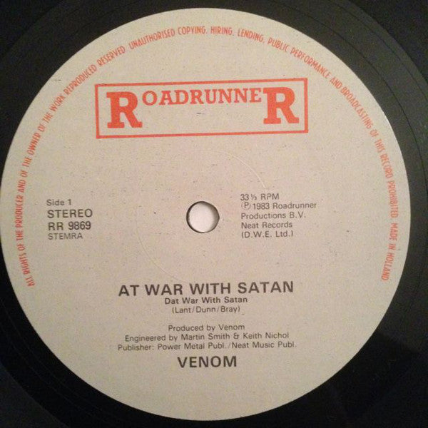 Venom (8) : At War With Satan (LP, Album, M/Print, Gat)