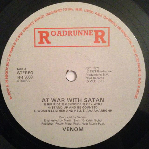 Venom (8) : At War With Satan (LP, Album, M/Print, Gat)