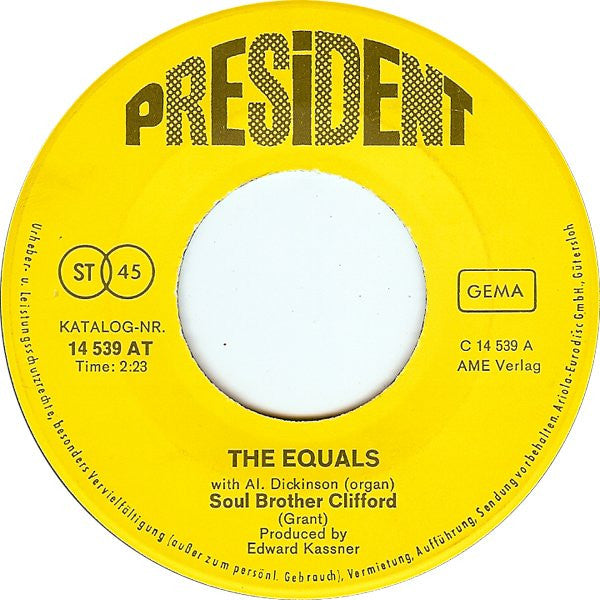 The Equals : Soul Brother Clifford / Happy Birthday Girl (7", Single)