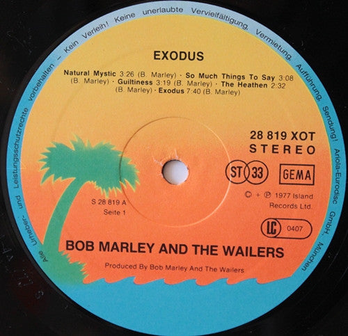 Bob Marley & The Wailers : Exodus (LP, Album)