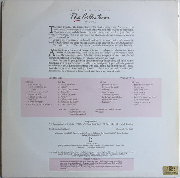 Adrian Snell : The Collection 1975-1981 (2xLP, Comp)