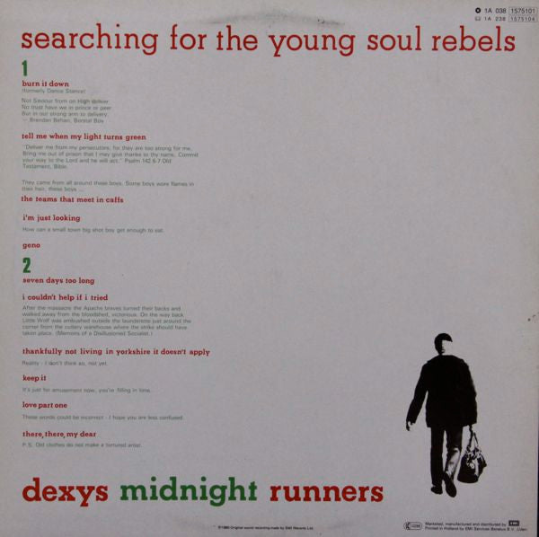 Dexys Midnight Runners : Searching For The Young Soul Rebels (LP, Album, RE)