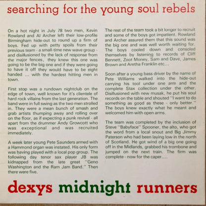 Dexys Midnight Runners : Searching For The Young Soul Rebels (LP, Album, RE)