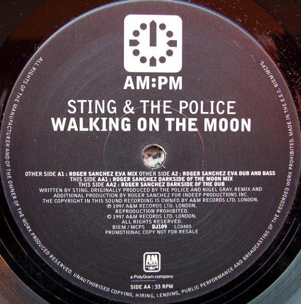 Sting & The Police : Walking On The Moon (Roger Sanchez Remixes) (12", Promo)