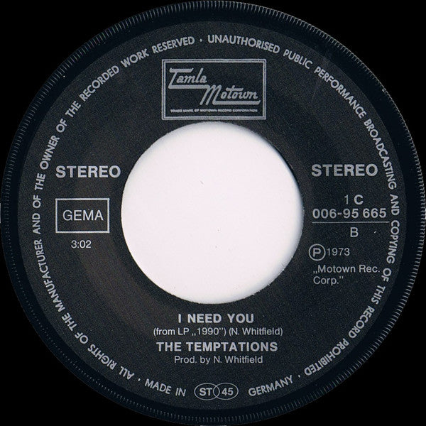 The Temptations : You've Got My Soul On Fire (7", Single)