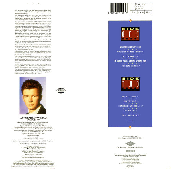 Rick Astley : Whenever You Need Somebody (LP, Album)