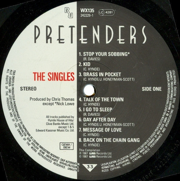 Pretenders* : The Singles (LP, Comp)