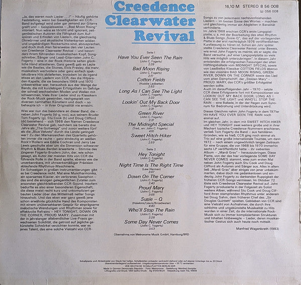 Creedence Clearwater Revival : Creedence Clearwater Revival (LP, Comp)