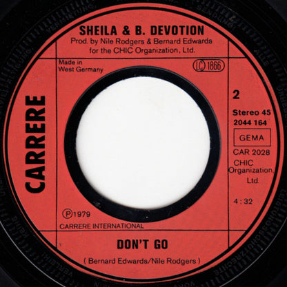 Sheila & B. Devotion : Spacer (7", Single)