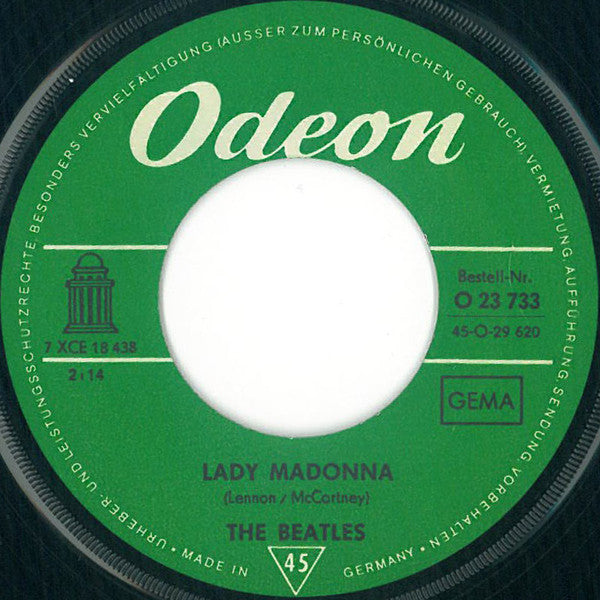 The Beatles : Lady Madonna / The Inner Light (7", Single)