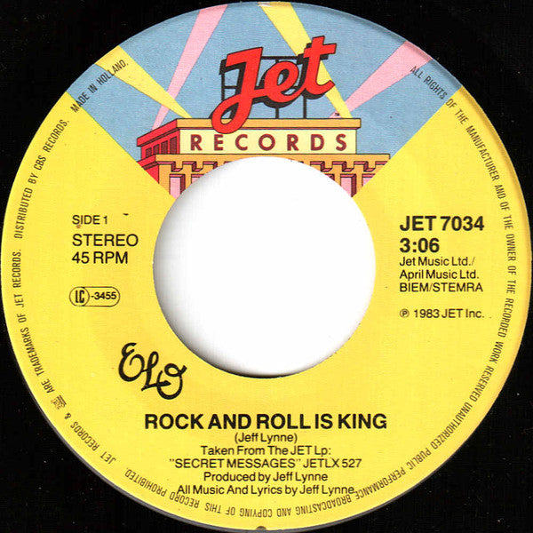 Electric Light Orchestra : Rock 'n' Roll Is King (7", Single)