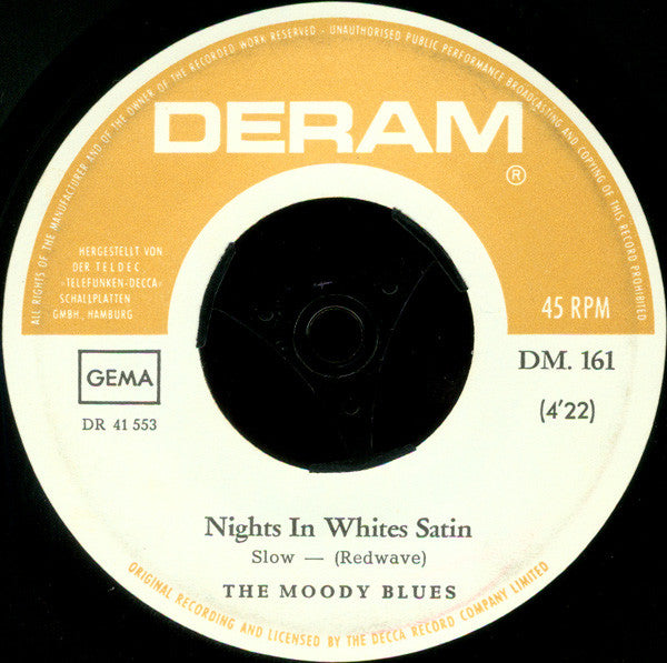 The Moody Blues : Nights In White Satin (7", Single)