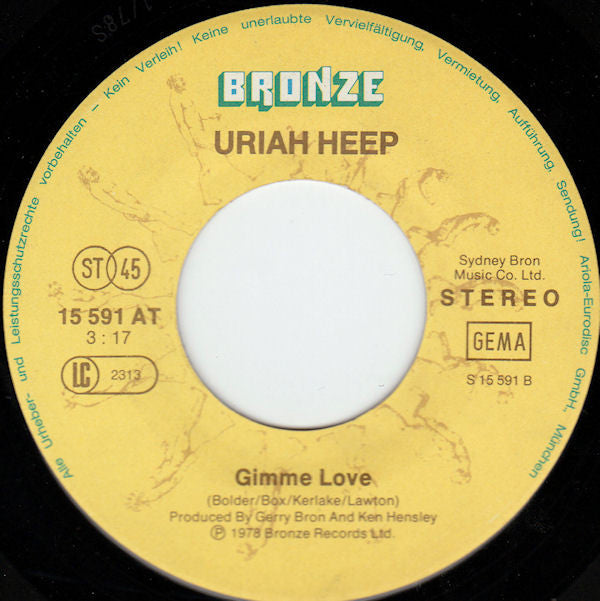 Uriah Heep : Love Or Nothing (7", Single)