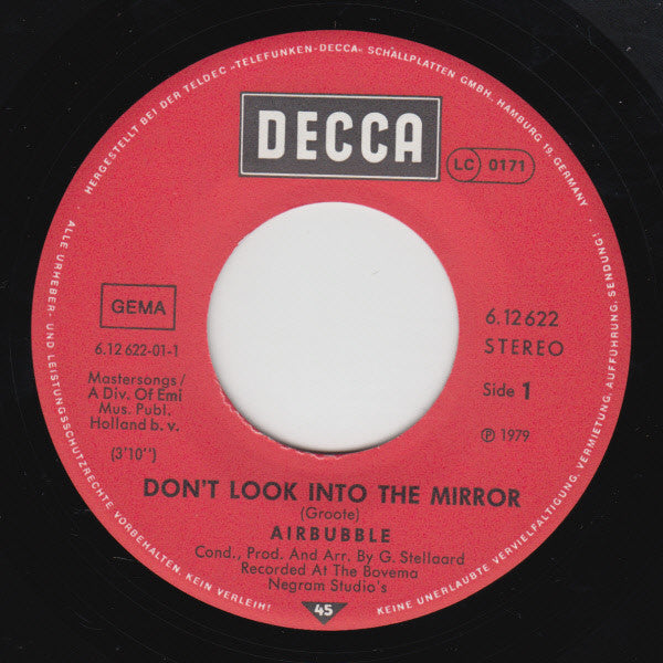 Air Bubble : Don't Look Into The Mirror (7", Single, Promo)