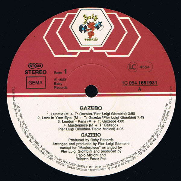 Gazebo : I Like Chopin (LP, Album)