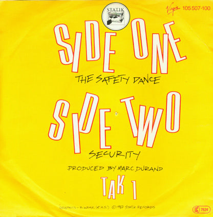 Men Without Hats : The Safety Dance (7", Single)