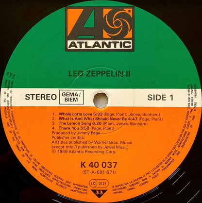 Led Zeppelin : Led Zeppelin II (LP, Album, RE, Gat)