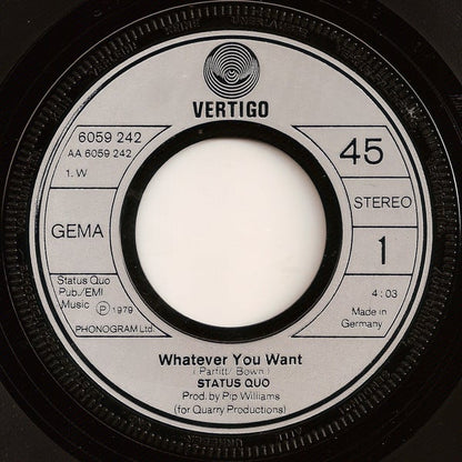 Status Quo : Whatever You Want (7", Single)