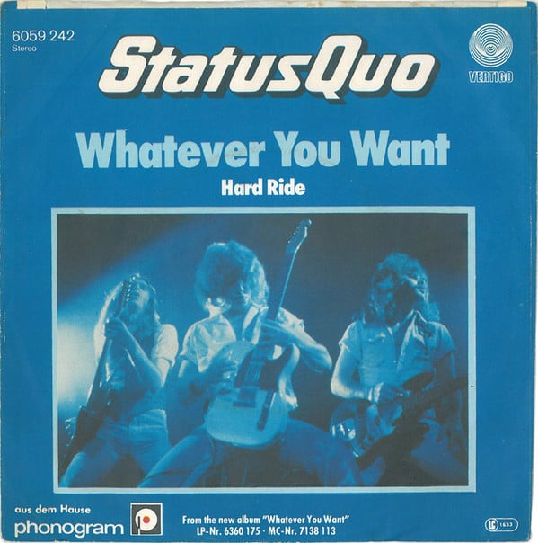 Status Quo : Whatever You Want (7", Single)