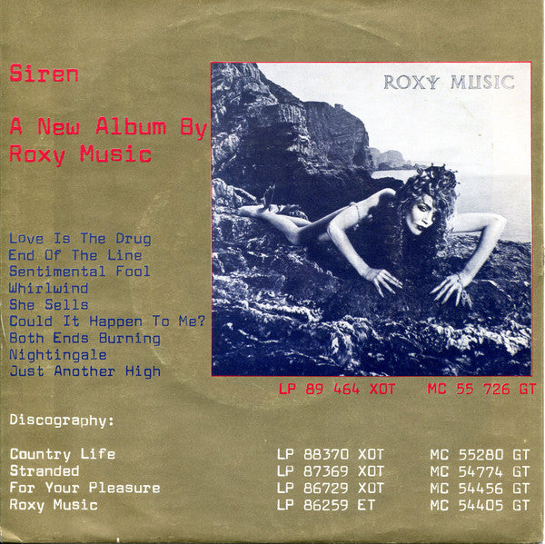 Roxy Music : Love Is The Drug (7", Single)