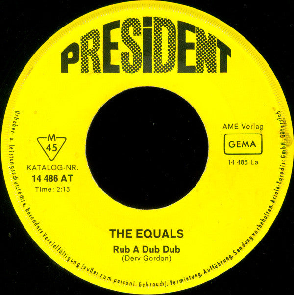 The Equals : Rub A Dub Dub (7", Single, Mono)