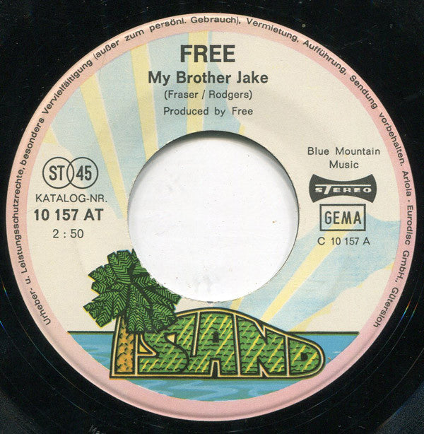 Free : My Brother Jake / Only My Soul (7", Single)