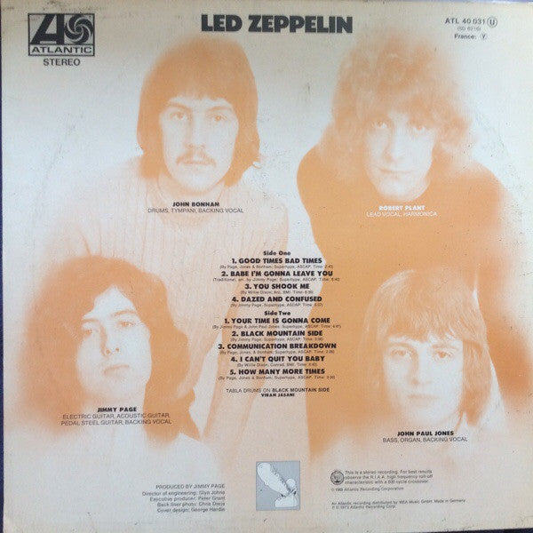 Led Zeppelin : Led Zeppelin (LP, Album, RE)