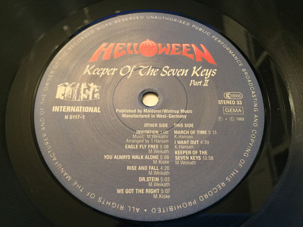 Helloween : Keeper Of The Seven Keys Part II (LP, Album, Gat)