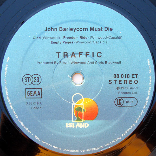 Traffic : John Barleycorn Must Die (LP, Album, RE, Day)