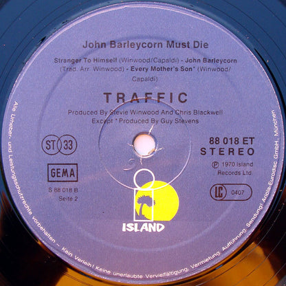 Traffic : John Barleycorn Must Die (LP, Album, RE, Day)