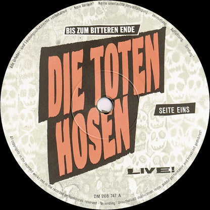 Die Toten Hosen : Bis Zum Bitteren Ende Live! (LP, Album)