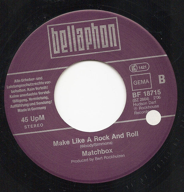 Matchbox (3) : Matchbox / Make Like A Rock And Roll (7", Single)