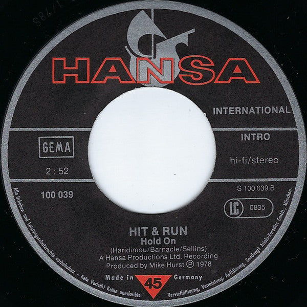 Hit & Run (4) : Wooly Bully (7", Single)