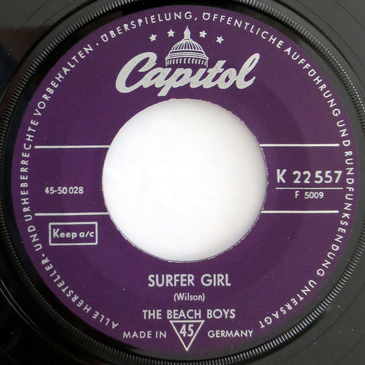 The Beach Boys : Surfer Girl / Little Deuce Coupe (7", Single)