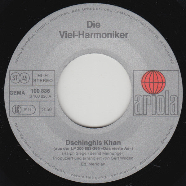 Die Viel-Harmoniker : Dschinghis Khan / 39.1 Disco Fever (7", Single)