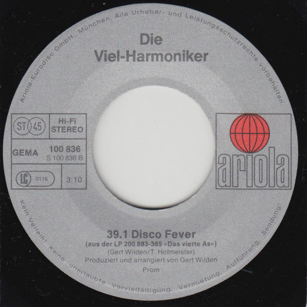 Die Viel-Harmoniker : Dschinghis Khan / 39.1 Disco Fever (7", Single)