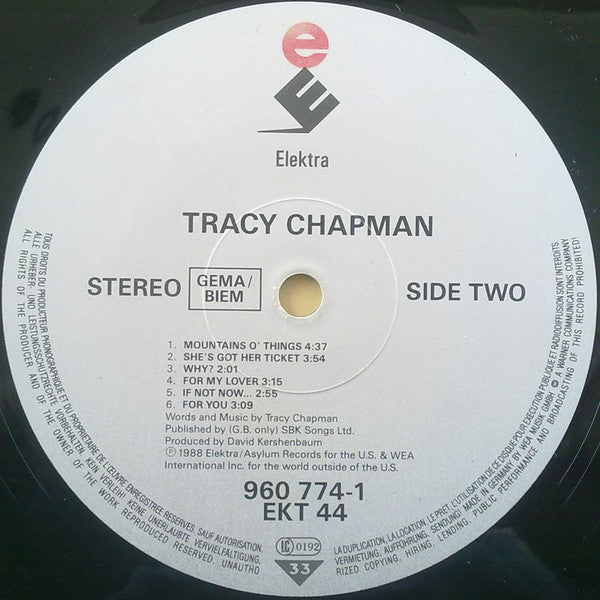 Tracy Chapman : Tracy Chapman (LP, Album, RE)