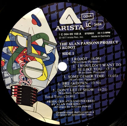 The Alan Parsons Project : I Robot (LP, Album, Gat)