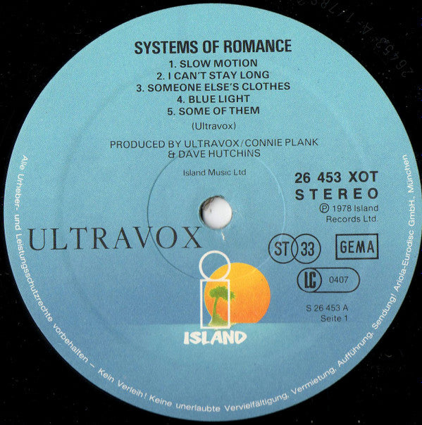 Ultravox : Systems Of Romance (LP, Album)