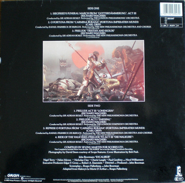 Various : Music From The Film Excalibur And Other Selections (LP, Comp, RE)