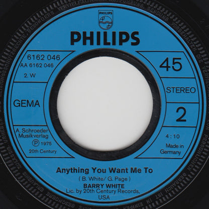 Barry White : I'll Do For You Anything You Want Me To (7", Single)