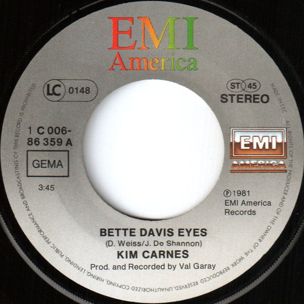 Kim Carnes : Bette Davis Eyes (7", Single)