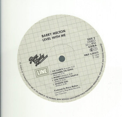 Barry Melton : Level With Me (LP, Album, RP, Whi)