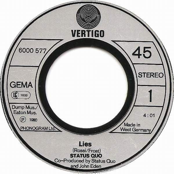 Status Quo : Lies (7", Single)