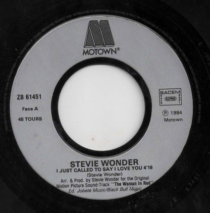 Stevie Wonder : I Just Called To Say I Love You (7", Single)